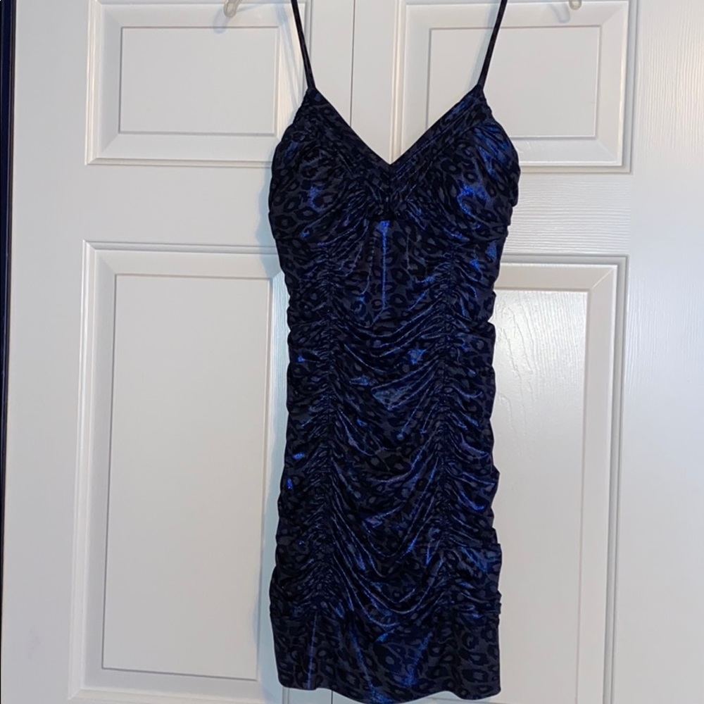 Blue Cheetah Print Dress
